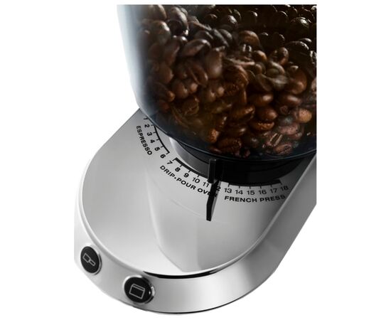  Кофемолка Delonghi KG520.M 150Вт сист.помол.:ротац.нож вместим.:350гр серебристый 