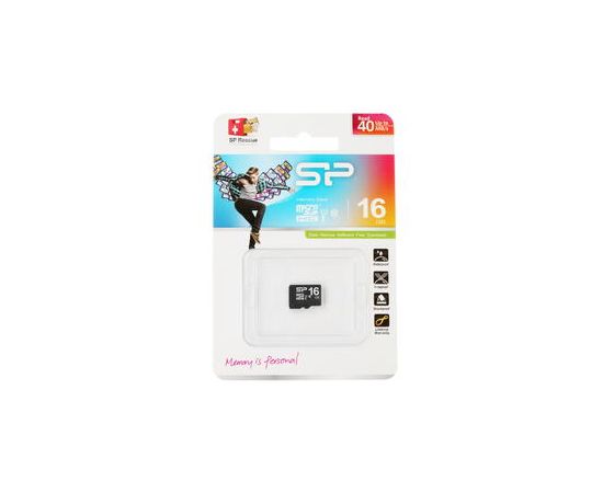  Карта памяти Silicon Power microSDHC 16GB Class10 (SP016GBSTH010V10) 