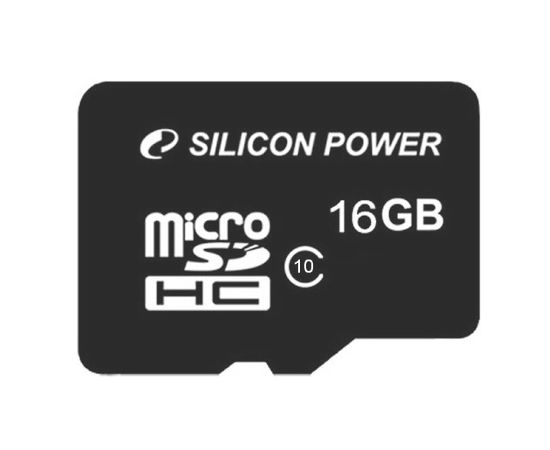  Карта памяти Silicon Power microSDHC 16GB Class10 (SP016GBSTH010V10) 