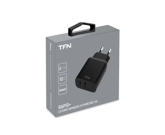  СЗУ TFN2 WCRPD12W2UBK RAPID 2.4A black б/кабеля 