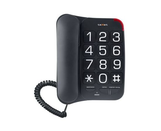  Телефон проводной TEXET TX-201 черный 
