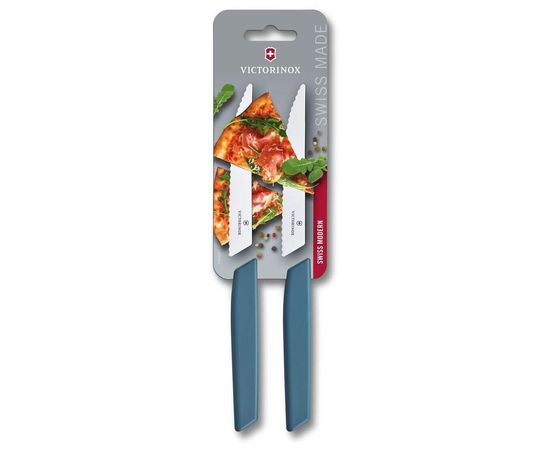  Набор ножей кухонных Victorinox Swiss Modern (6.9006.12W2B) компл.:2шт синий блистер 