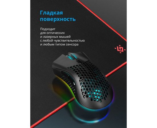  Коврик игровой Defender Black XXL 400x355x3 мм, ткань+резина 