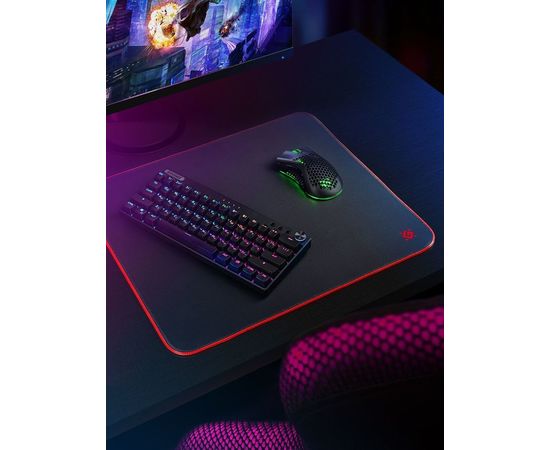  Коврик игровой Defender Black XXL 400x355x3 мм, ткань+резина 