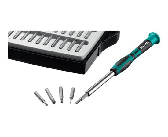  Отвертка KRAFTOOL Precision-51 для точных работ со сменными битами 51 предм.(2569) 