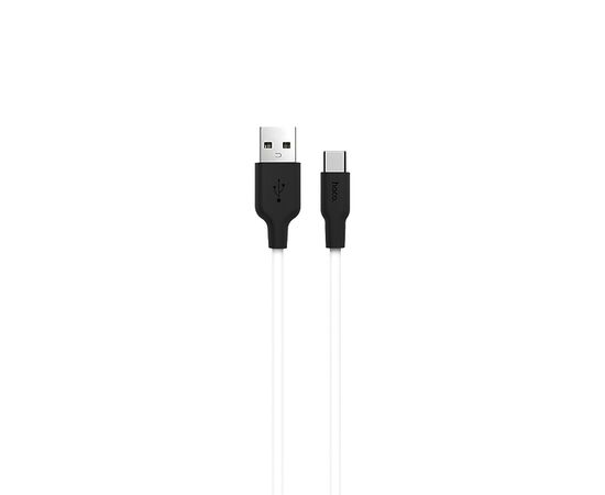 Кабель USB - Type-C Hoco X21 Silicone (100 см) (black/white) 