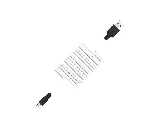  Кабель USB - Type-C Hoco X21 Silicone (100 см) (black/white) 