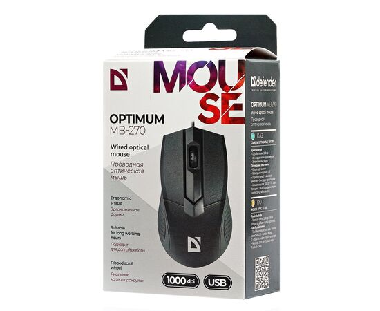  Мышь оптическая Defender Optimum MB-270 (black) 