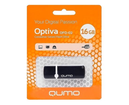  Флэш накопитель USB 16 Гб Qumo Optiva OFD-02 (black) 