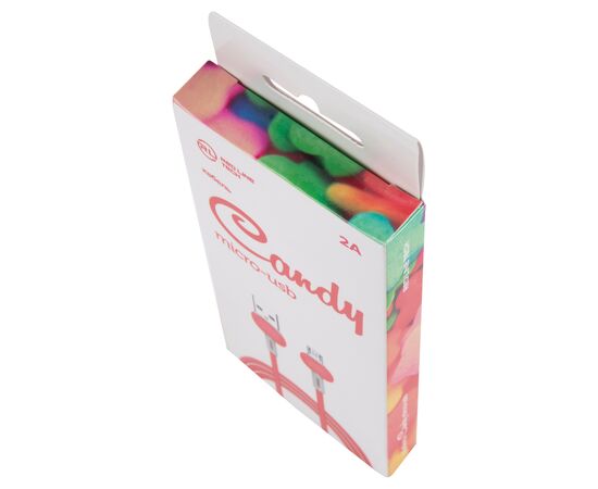  Дата-Кабель Red Line Candy USB - Micro USB, красный 
