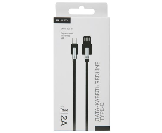  Дата-Кабель Red Line Rare USB - Type-C, черный 