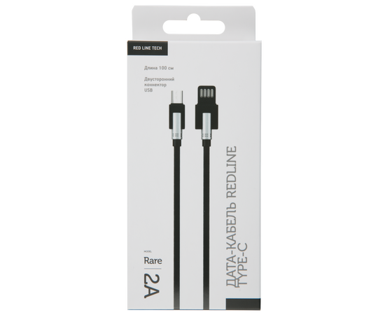  Дата-Кабель Red Line Rare USB - Type-C, черный 