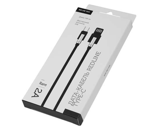  Дата-Кабель Red Line Rare USB - Type-C, черный 
