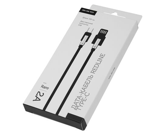  Дата-Кабель Red Line Rare USB - Type-C, черный 