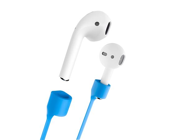  Магнитный силиконовый ремешок для Airpods Red Line, голубой 