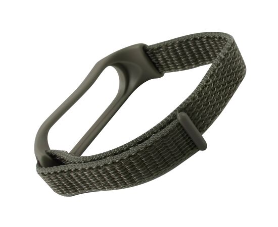  Ремешок нейлоновый для фитнес-браслета Xiaomi Mi Band 5/ Mi Smart Band 6, хаки, №3 