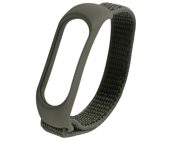  Ремешок нейлоновый для фитнес-браслета Xiaomi Mi Band 5/ Mi Smart Band 6, хаки, №3 