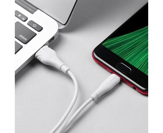  Кабель USB - micro USB Borofone BX18 Optimal, 100 см, (white) 2А (white) (122957) 