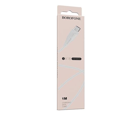  Кабель USB - micro USB Borofone BX18 Optimal, 100 см, (white) 2А (white) (122957) 