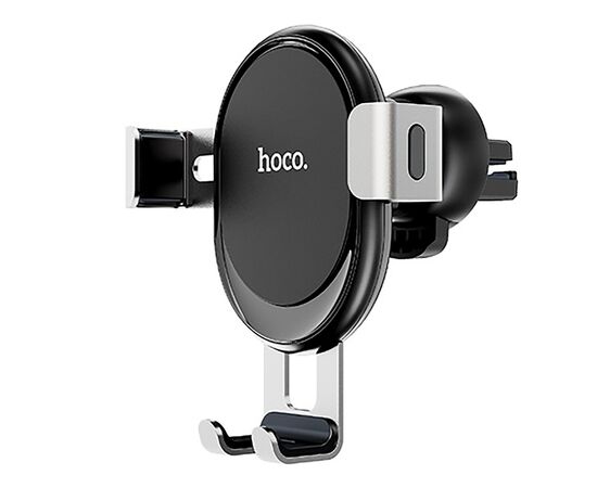  Держатель автомобильный Hoco гравитационный CA56 в дефлектор (black silver) (214043) 