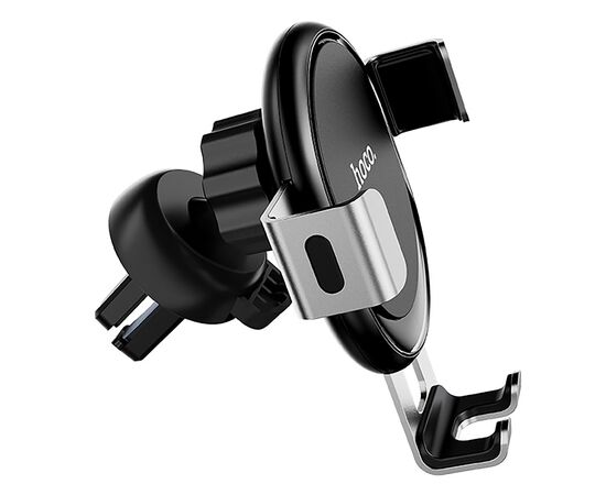  Держатель автомобильный Hoco гравитационный CA56 в дефлектор (black silver) (214043) 