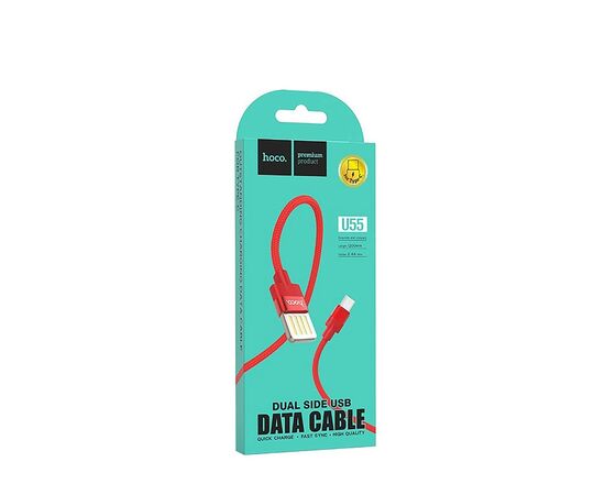  Кабель USB - Type-C Hoco U55 Outstanding 2,4А (red) (102236) 