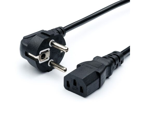  Кабель питания GoPower евровилка CEE 7/7-C13 (f) 1.8м ПВХ 0.75мм черный (1/10/160) 