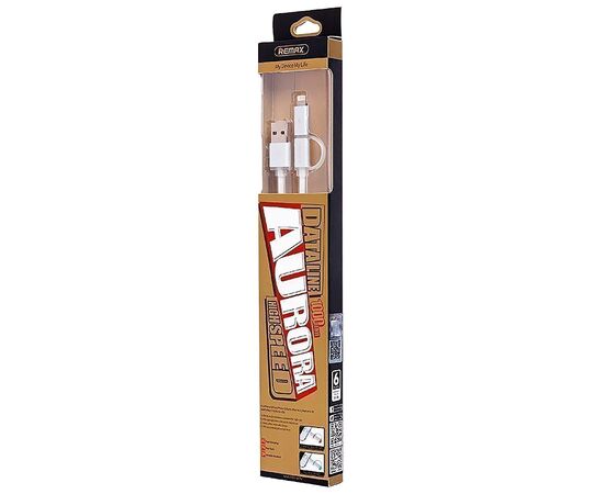  Кабель USB - Multi connector Remax RC-020t Aurora 100см 1,5A (white) (73879) 