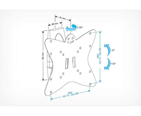  Кронштейн Holder LCDS-5036 металлик 