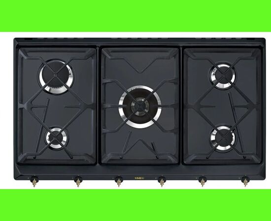  Варочная поверхность SMEG SRV896AOGH антрацит/фурнитура латунь 