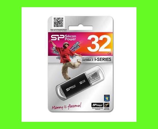  Flash Drive 32G USB 2.0 SiliconPower Ultima II Silver (SP032GBUF2M01V1S) 