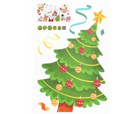  Наклейка - витражная 03 New Year (multicolor) (211372) 