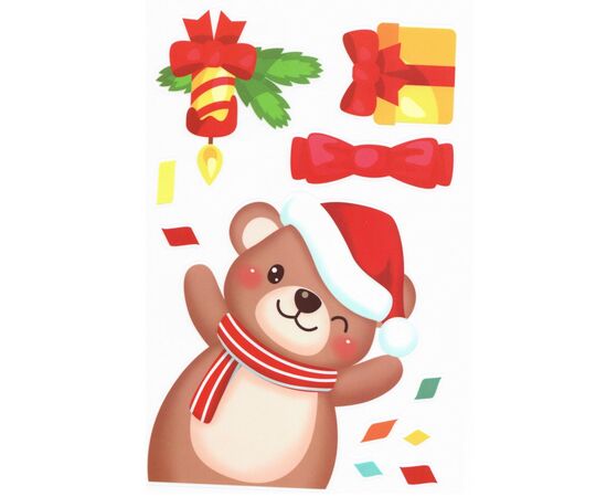  Наклейка - витражная 03 New Year (multicolor) (211372) 