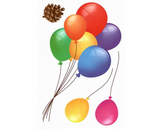  Наклейка - витражная 03 New Year (multicolor) (211372) 