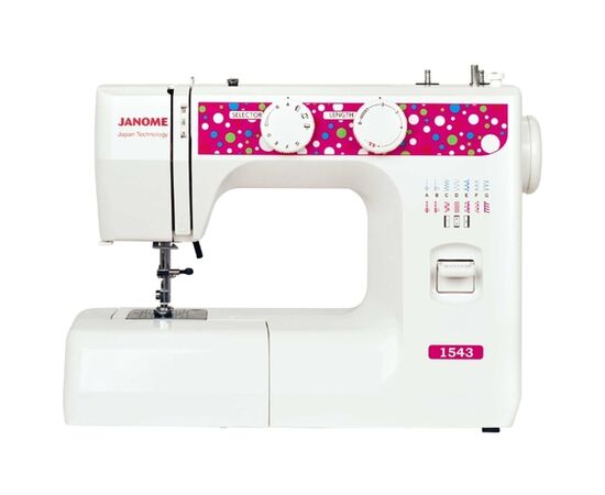  Швейная машина Janome 1543 (Janome1543), электромеханическая, вертикальный челнок, количество операций: 17 