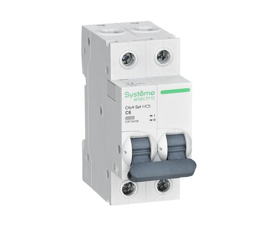  Выключатель автоматический Systeme electric City9 Set C9F34206 (АВ) С 6А 2P 4.5kA 230В 