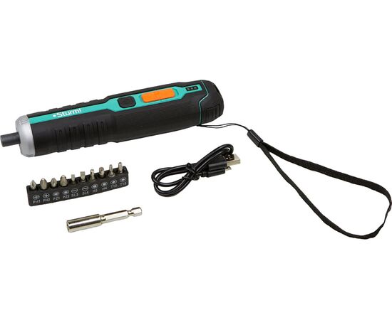  Отвертка аккумуляторная Sturm! CD3404U2, 3,6В, micro USB , подсветка, индикат напр, набор бит, без ЗУ 