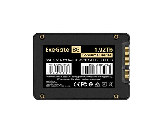  SSD ExeGate Next A400TS1920 EX295275RUS 2.5" 1.92Tb (SATA-III, 3D TLC) 