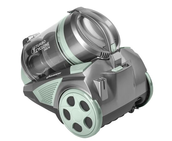  Пылесос EUROSTEK EVC-3009 серый/зеленый, 2400/420 Вт, контейнер, 3 литра 
