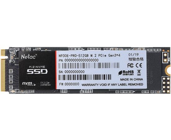  SSD Netac N930E Pro 512GB (NT01N930E-512G-E4X) NVMe M.2 PCI-e3.0 