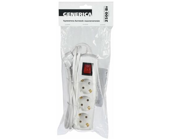  Удлинитель IEK У03В (WYP10-10-03-07-ZK-G) 3 места 2P PE/7м 
