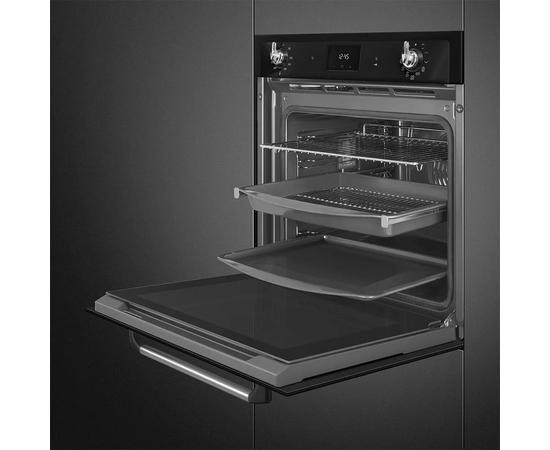  Духовой шкаф электрический SMEG SOP6900TN многофункциональный c пиролизом, 60см, 9 функций, чёрный 