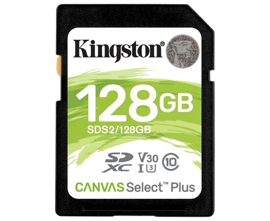  Карта памяти Kingston SDS2/128GB SDHC Canvas Select Plus 128GB UHS-I Class U3 V30 
