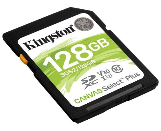  Карта памяти Kingston SDS2/128GB SDHC Canvas Select Plus 128GB UHS-I Class U3 V30 