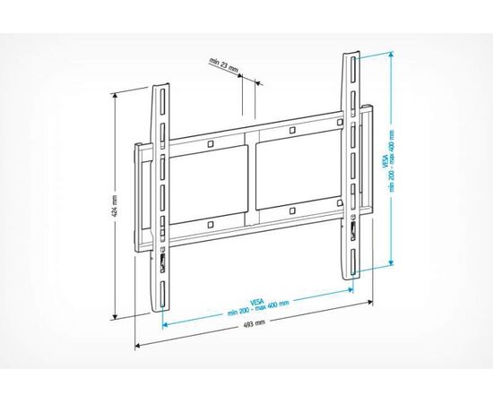  Кронштейн Holder LCD-F4610 черный 32"-65" макс.60кг фиксированный 