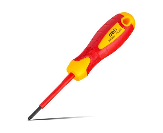  Отвертка крестовая Deli DL513060 диэлектрическая PH0х60мм 