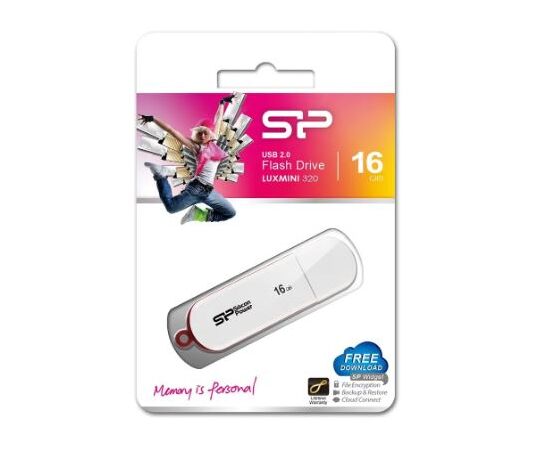  USB-флешка Silicon Power LuxMini 320 SP016GBUF2320V1N 16Gb USB 2.0, Зеленый 