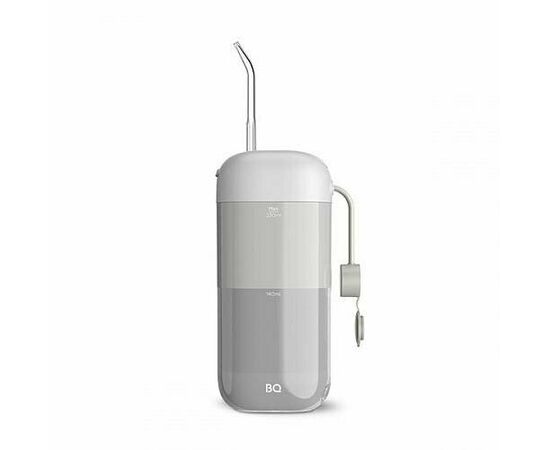  Ирригатор BQ IR002 Gray, мощность 10Вт, портативный, объем резервуара 230мл, 2 насадки и дорожный чехол в комплекте, 11 режимов работы 