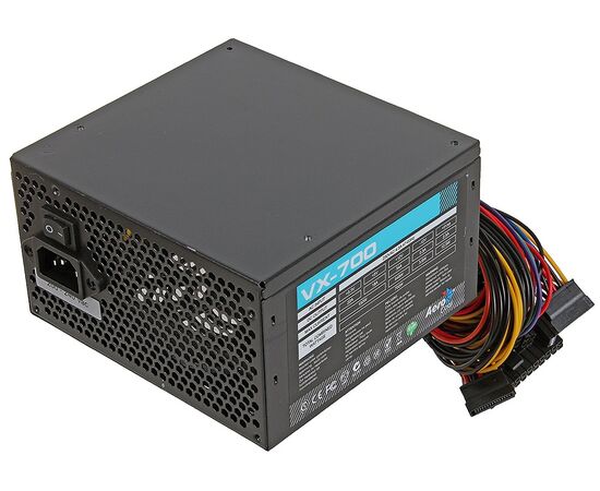  Блок питания Aerocool VX PLUS 700, 700W,ATX (24+4+4pin) APFC 120mm fan 4xSATA RTL 
