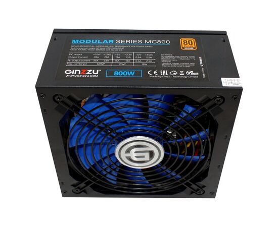  Блок питания Ginzzu MC800 14CM 80+Bronze 